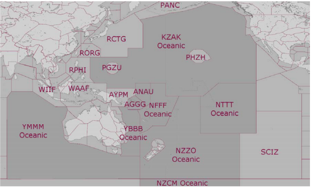 Oceanic Control FIRs in the Pacific